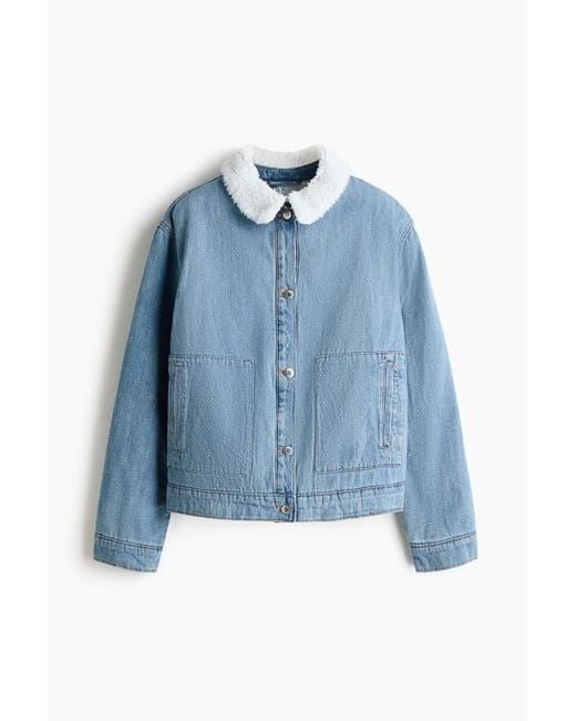 H&M Blue Collared Denim Jacket