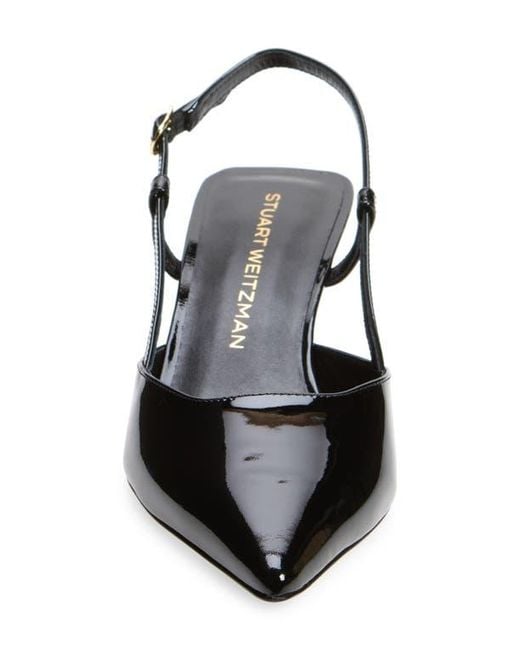 Stuart Weitzman Black Vinnie 50 Slingback Pump
