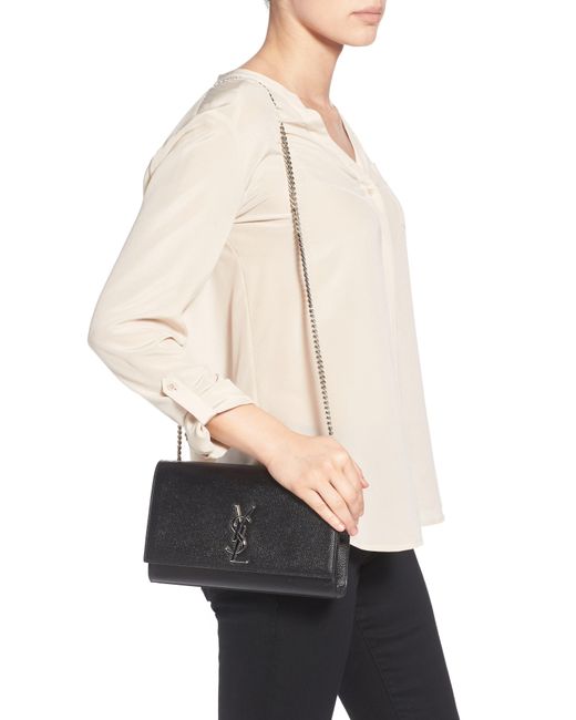 medium kate leather wallet on a chain