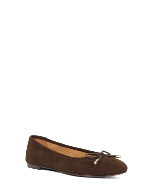 Dune Brown Highest Cap Toe Ballet Flat