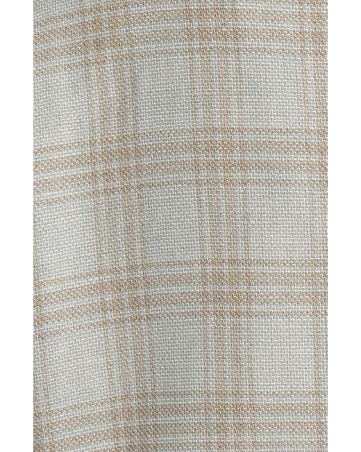 Jack Victor Gray Hampton Plaid Knit Wool & Linen Blend Sport Coat for men