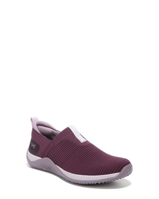 Ryka Echo Knit Slip-on Sneaker in Purple | Lyst
