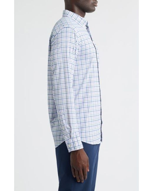 Vineyard Vines Blue Forepeak Tattersall Check Performance Button-Down Shirt for men