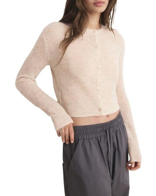 Mango Black Crop Cardigan