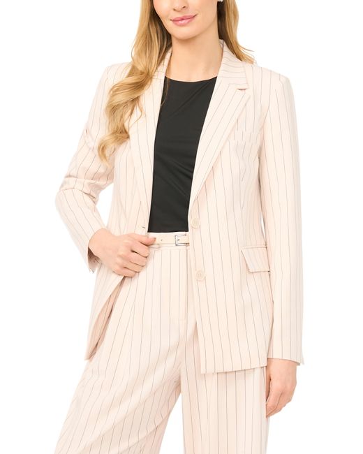 Halogen® Natural Pinstripe Blazer