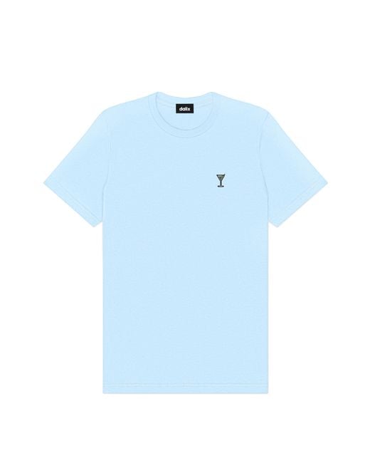 Alix Blue Martini Cotton Tee for men
