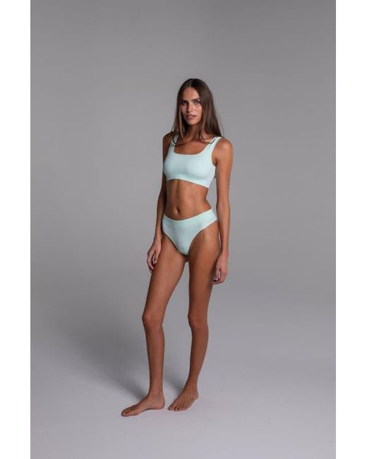 LDMA Gray Low Hide Ribbed Thong