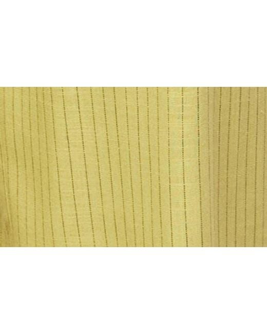 Mango Yellow Luce Stripe Wide Leg Pants