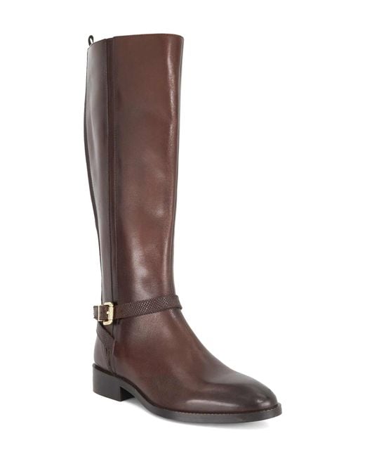 Dune Brown Tillies Knee High Boot