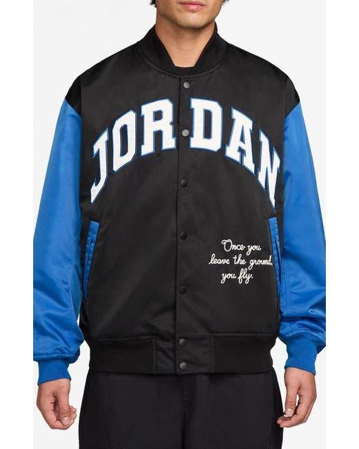 Nike Blue Brooklyn Collegiate Varsity Jacket for men