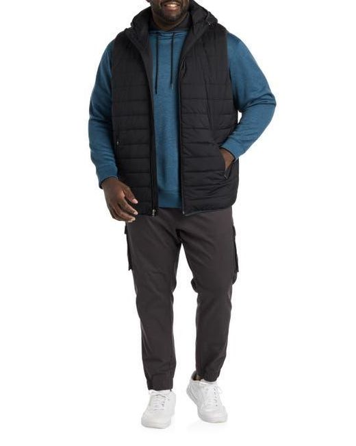 Society of One by DXL Blue Big & Tall Hooded Puffer Vest for men
