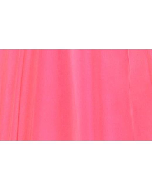 Mac Duggal Pink Halter Neck Tiered Satin Gown