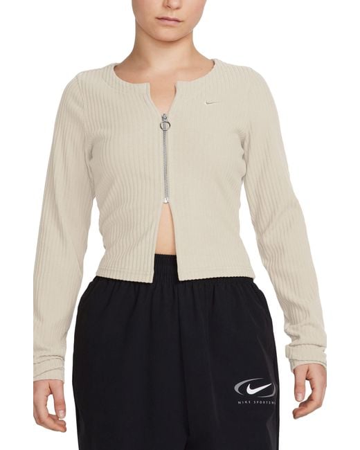 Nike Natural Sportswear Chill Knit Rib Zip Cardigan