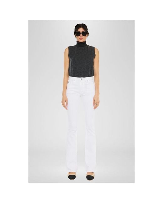 Kancan White Paulina High Rise Bootcut Jeans