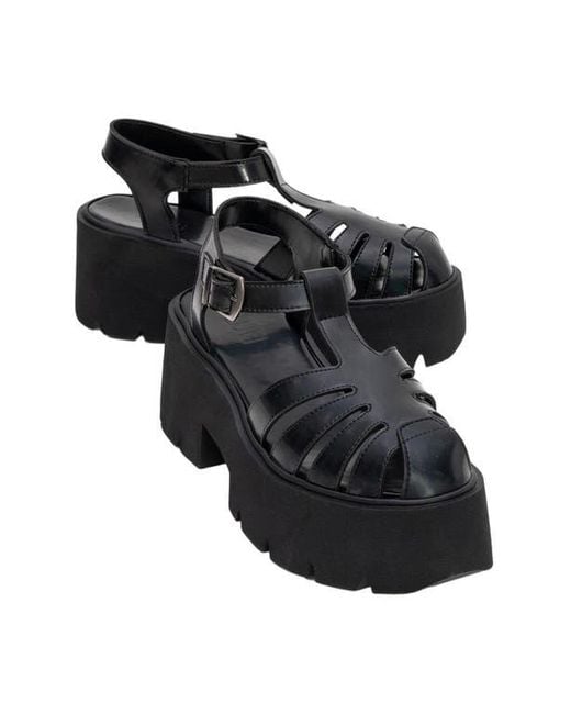 Prologue Shoes Black Verua Platform Sandal