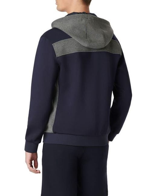 Bugatchi Blue Full Zip Hoodie for men