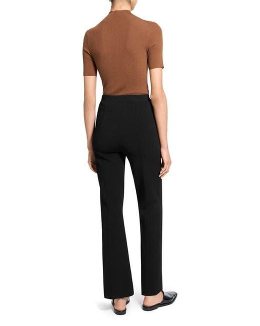 Theory Black Compact Crepe Pants