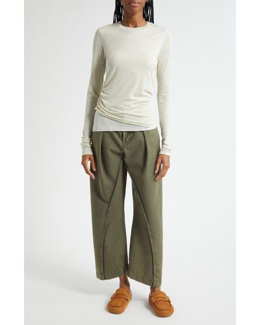 J.W. Anderson White Draped Double Layer T-Shirt