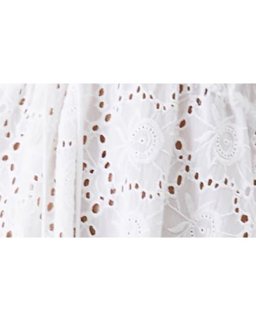 Melissa Odabash White Ivy Cotton Eyelet Cover-up Dress