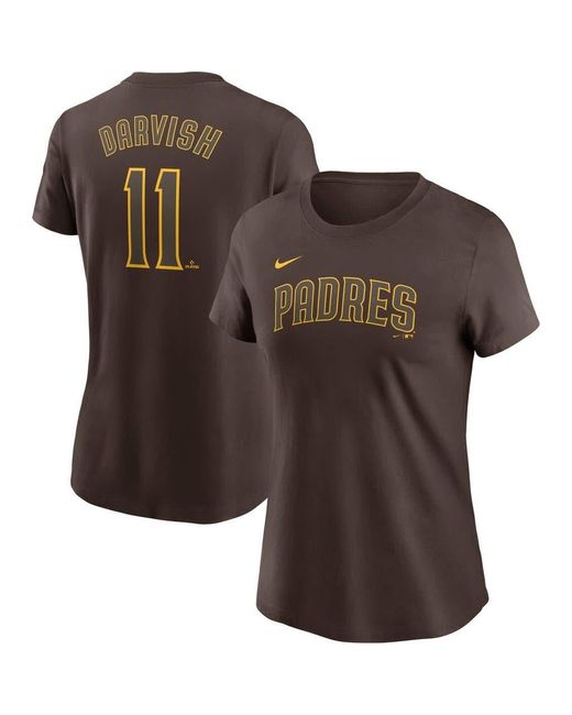 Nike Brown Yu Darvish San Diego Padres Fuse Name & Number T-Shirt