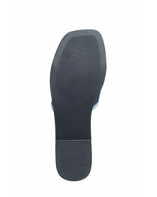 True Religion Blue Brat Mesh Slip On Sandal