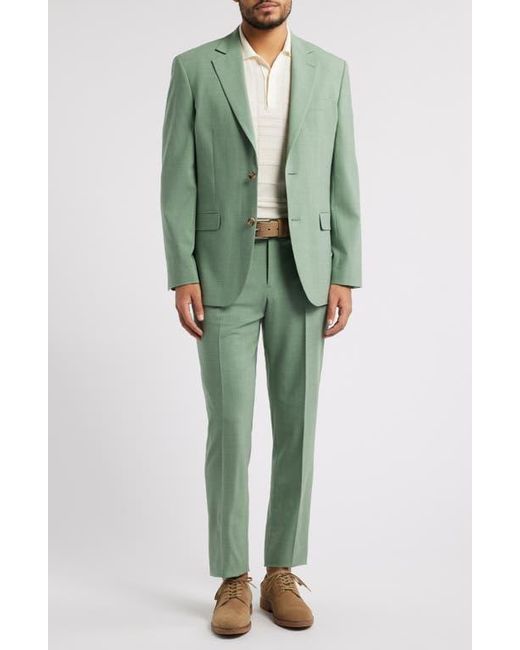 Nordstrom Green Henrik Trim Fit Solid Stretch Wool Suit Pants for men