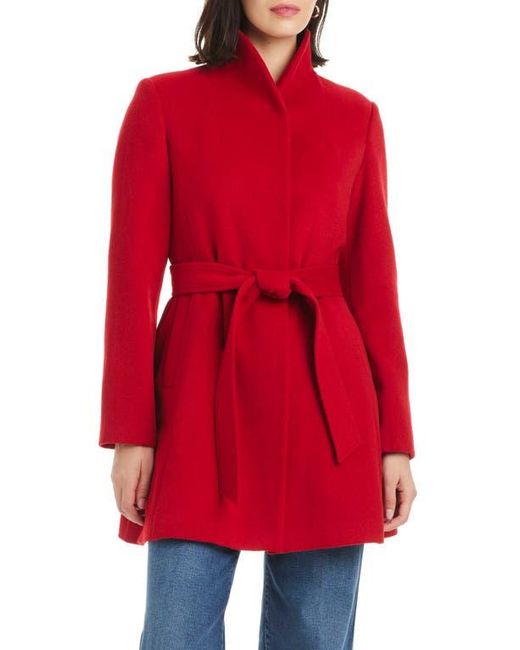 Kate Spade Red High Neck Belted Coat