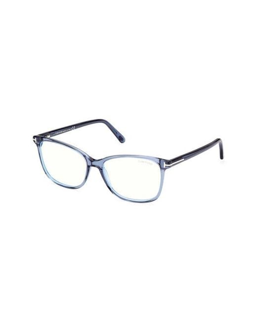Tom Ford Brown 56Mm Rectangular Light Blocking Glasses for men