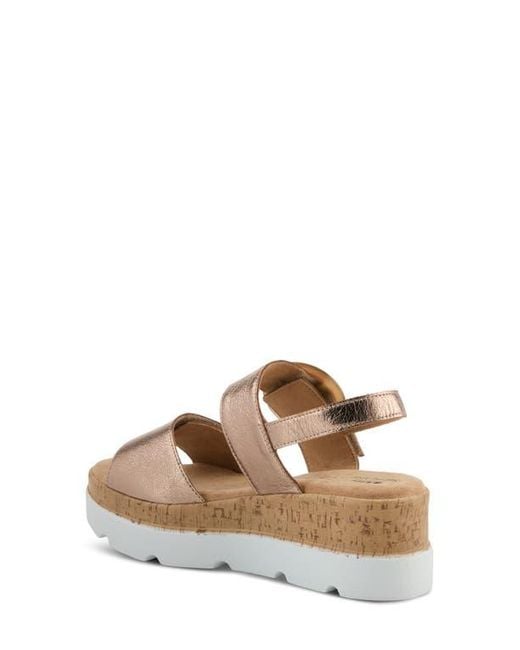 Spring Step Brown Abarah Slingback Platform Sandal