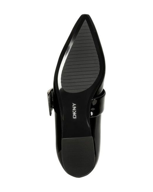 DKNY Black Cormic Mary Jane Pointed Toe Flat
