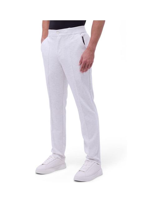 Bugatchi Purple Soft Touch Knit Pintuck Pants for men