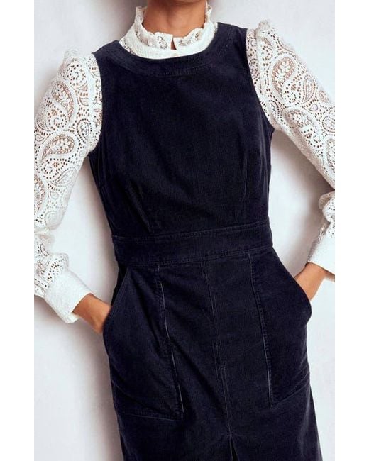 Boden Blue Ula Sleeveless Corduroy Midi Dress
