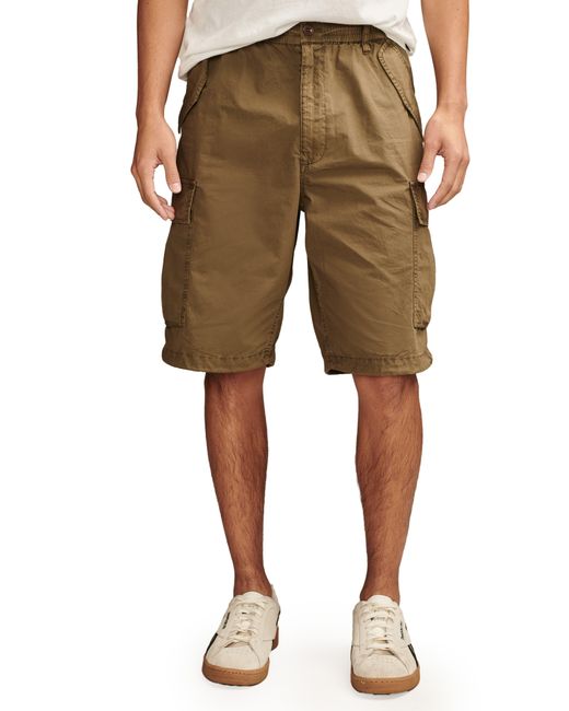 Lucky Brand Natural Parachute Cotton Cargo Shorts for men