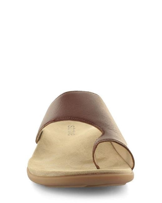 Strive Brown Capri Iii Toe Loop Sandal