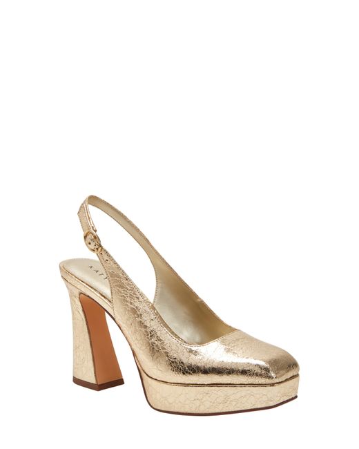 Katy Perry The Square Slingback Pump in Natural | Lyst