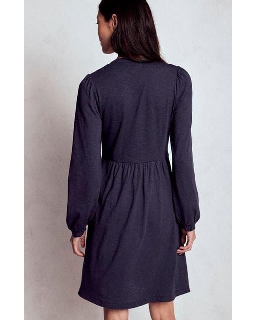 Boden Blue Naomi Long Sleeve Jersey Dress