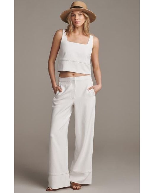 Rhone White Horizon Crop Tank