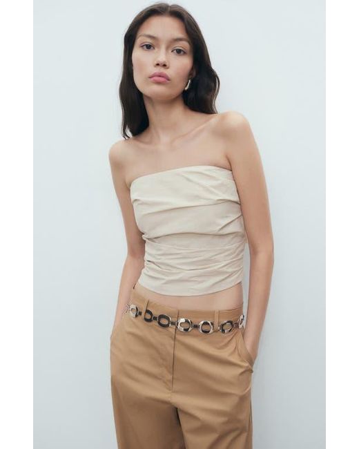 Mango Natural Stretch Cotton Wide Leg Pants