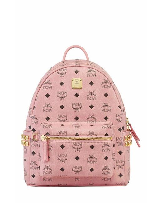 MCM Pink Stark Side Studs Backpack for men