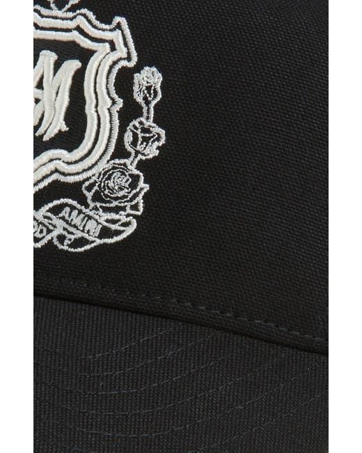 Amiri Black Ma Crest Trucker Hat for men
