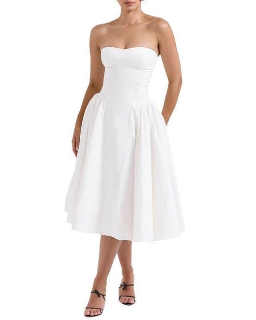 white cotton fit and flare dress Bridal Dress Mermaid Gown By Royal Queen RQ8147