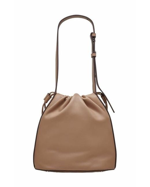 DKNY Brown Channing Drawstring Bag