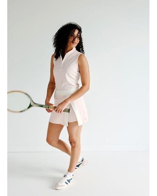 Beldrie White Drive Mock Top