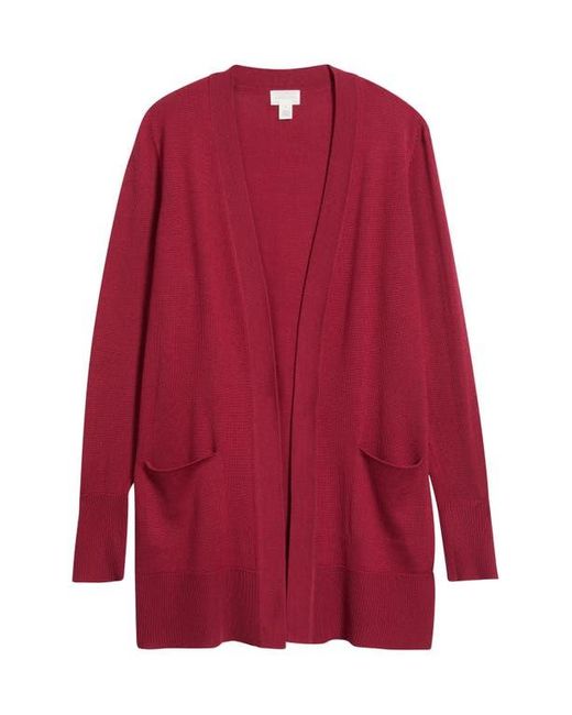 Caslon Red Everyday Open Front Cardigan