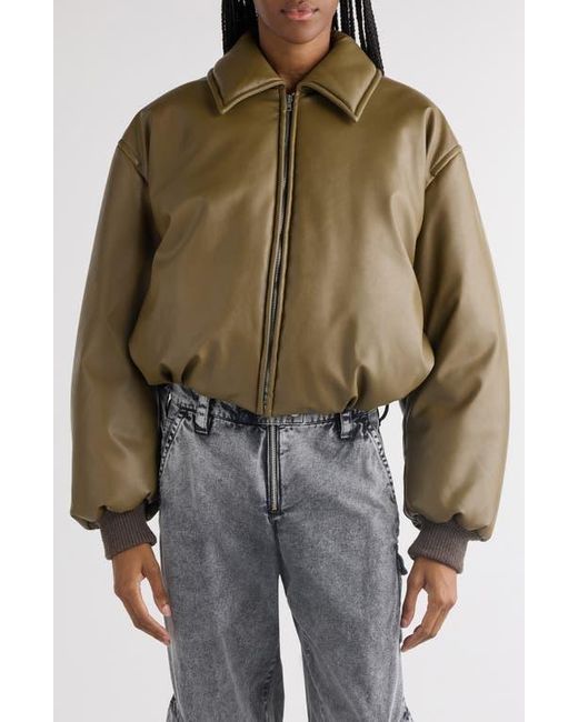Acne Brown Onnea Coated Bomber Jacket