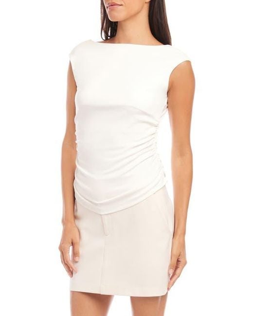 Fifteen Twenty White Tasha Ruched Side Top