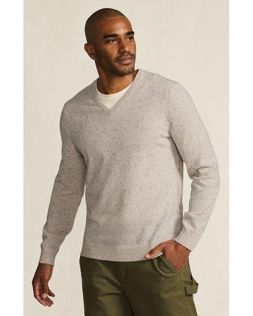 Lands' End Gray Fine Gauge Cashmere V-Neck Sweater for men