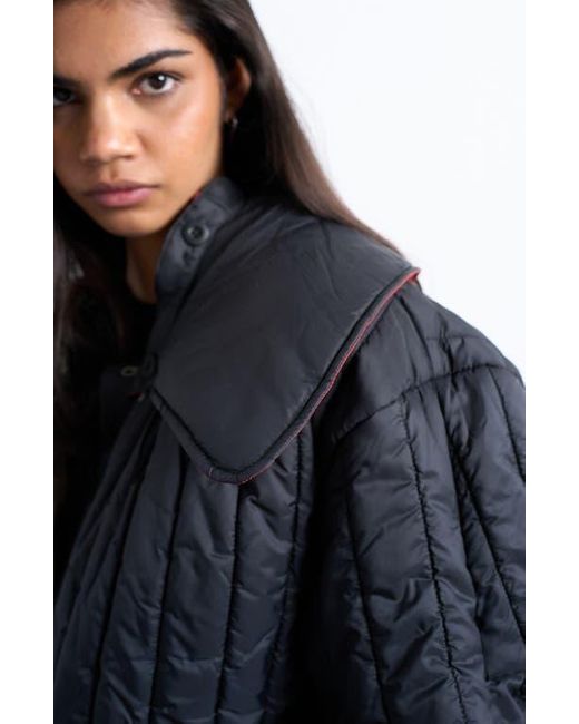 TOPSHOP Multicolor Reversible Bomber Jacket With Faux Fur Collar