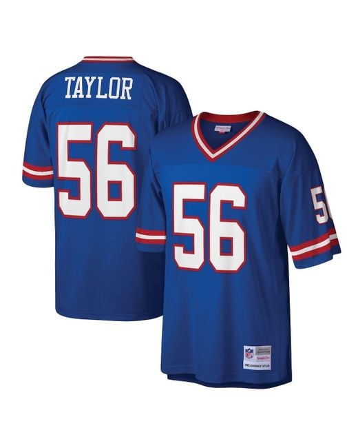 Men's Mitchell & Ness Lawrence Taylor Royal New York Giants Retired Player  Name & Number Mesh