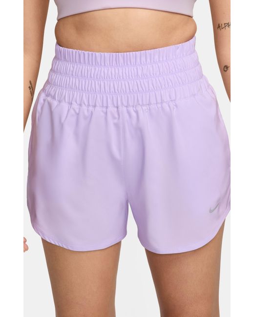 Nike Purple Dri-fit Ultrahigh Waist 3-inch Brief Lined Shorts